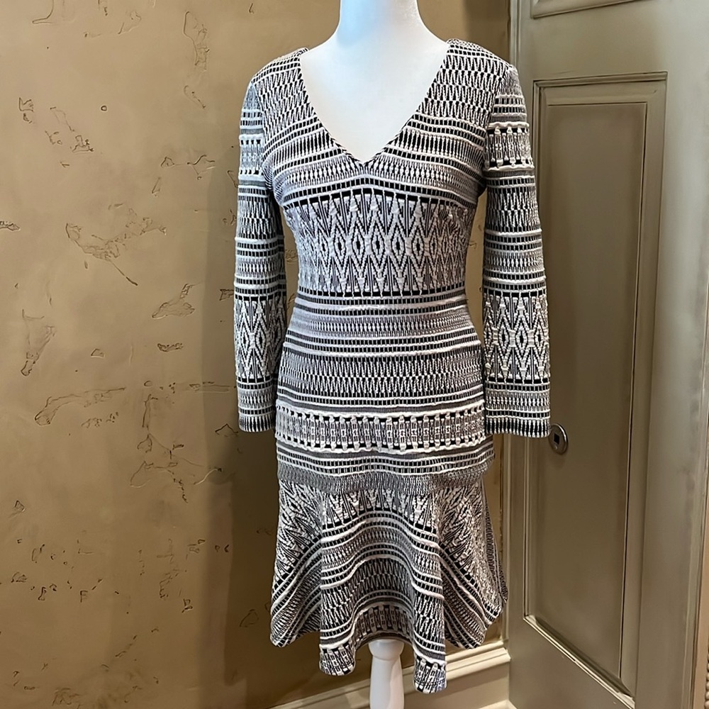 Knit black and white dress. Size 2